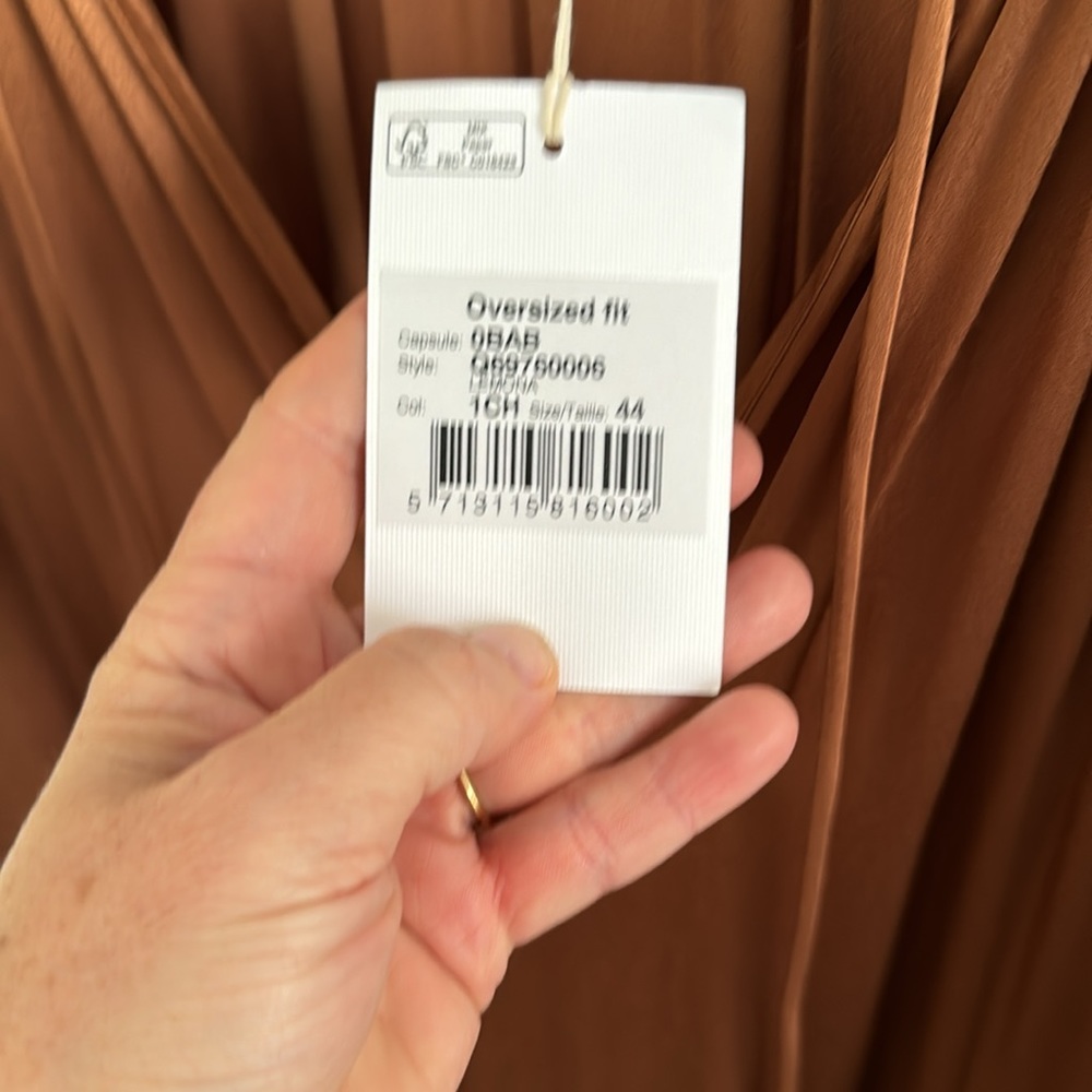 By Malene Birger NWT Lemona dress in bronze viscose size L / 44 - Picture 3 of 12